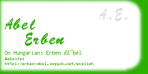 abel erben business card